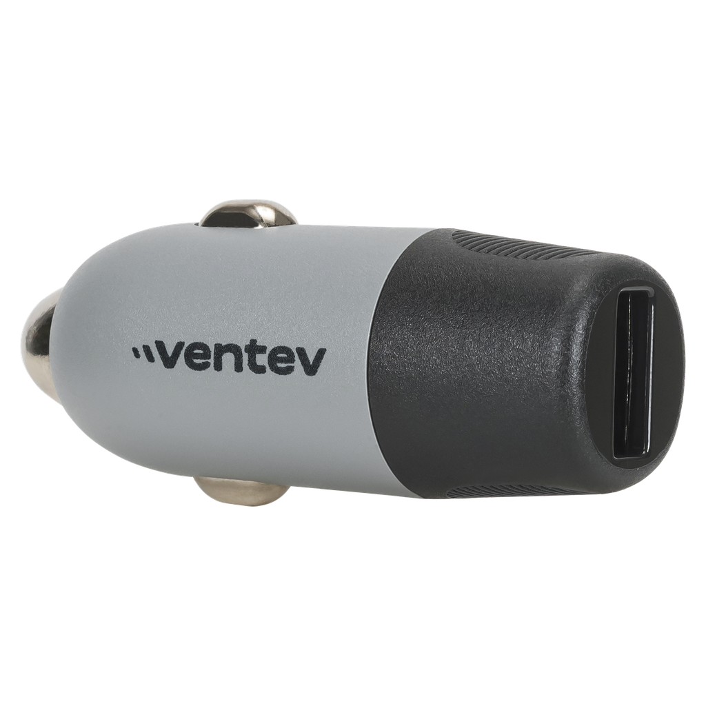 Ventev - 12w Usb A Universal Car Charger - Dark Gray
