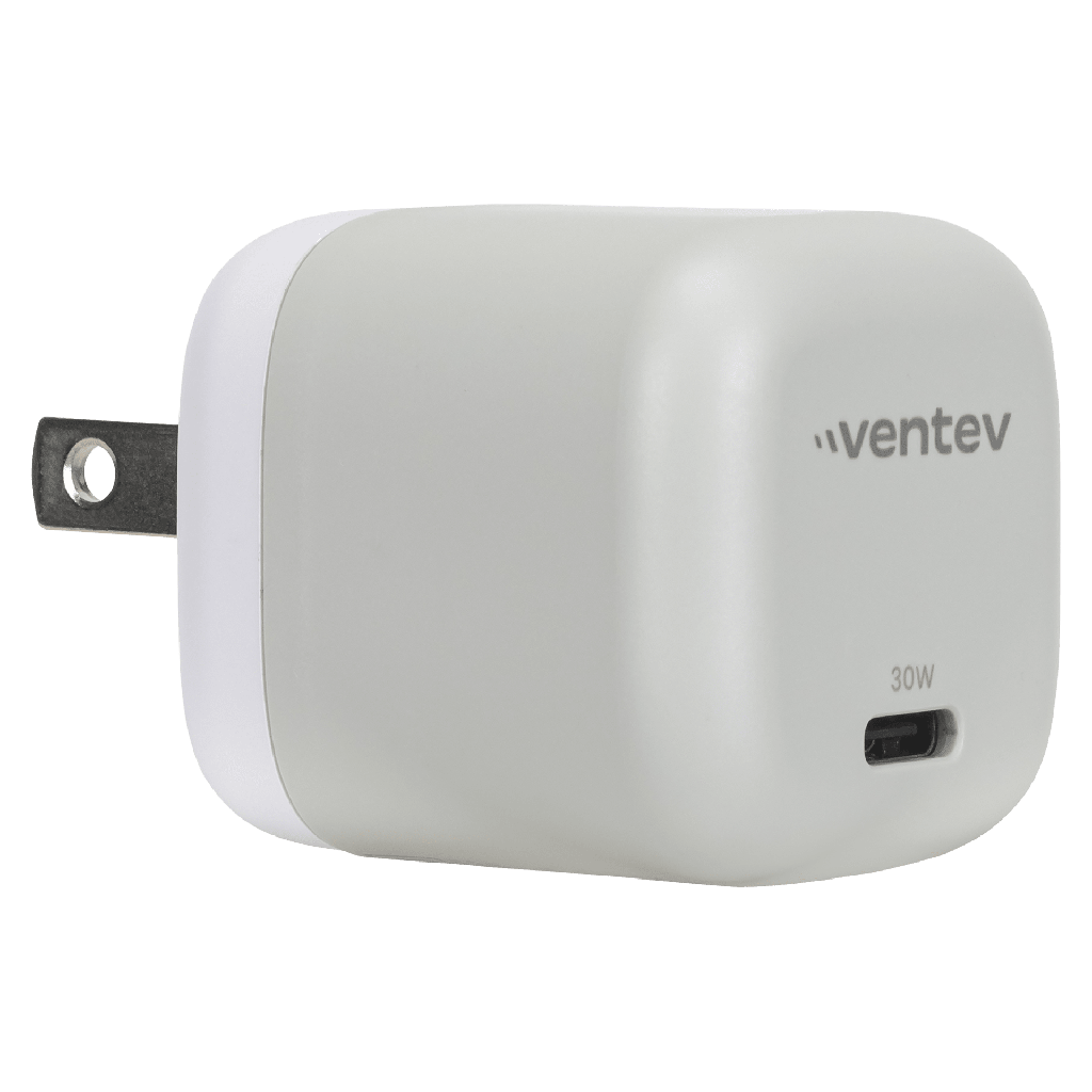 Ventev - 30w Mini Wall Charger And Usb C To Apple Lightning Cable - White