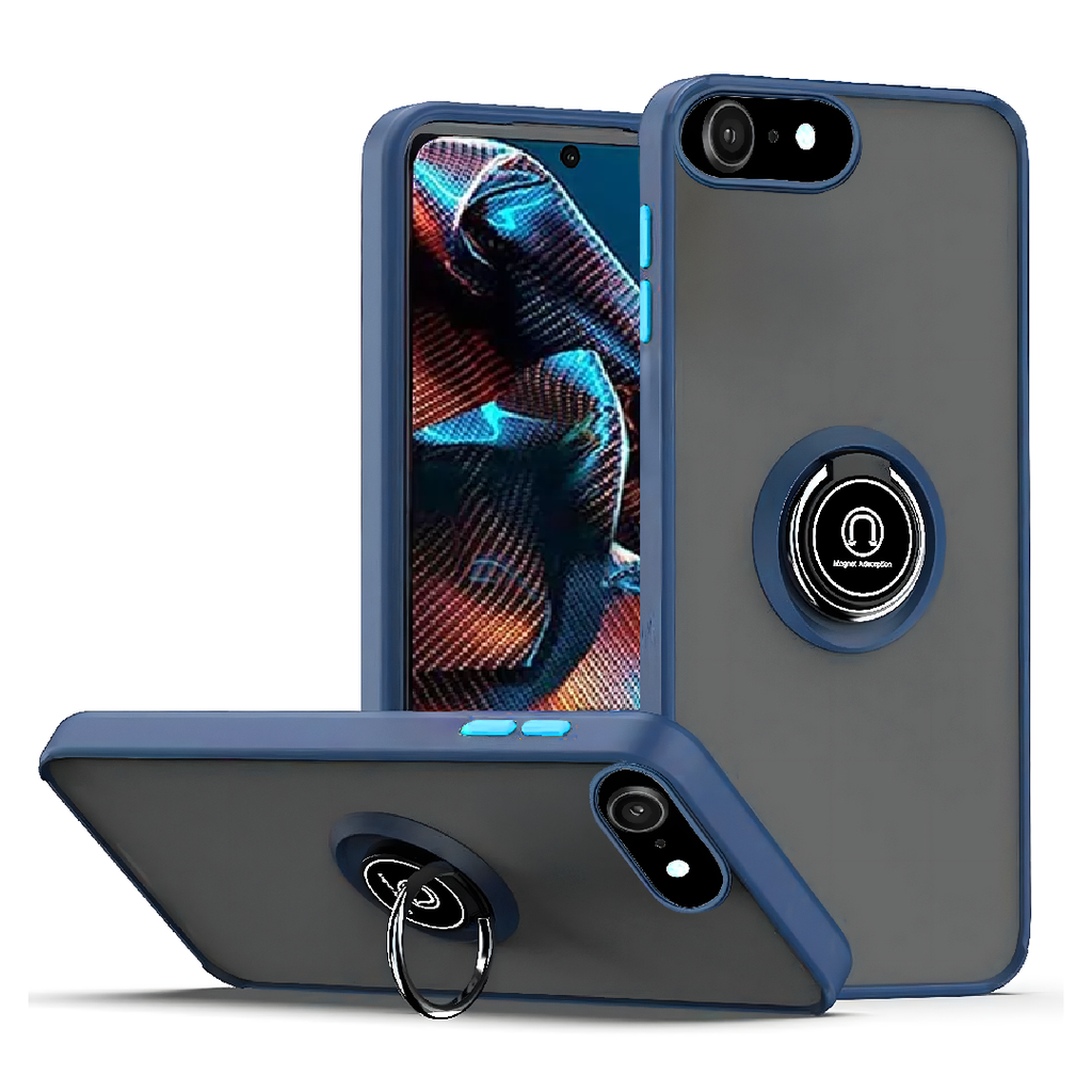 Matte Ring Case  for iPhone 16e (2025) - Dark Blue