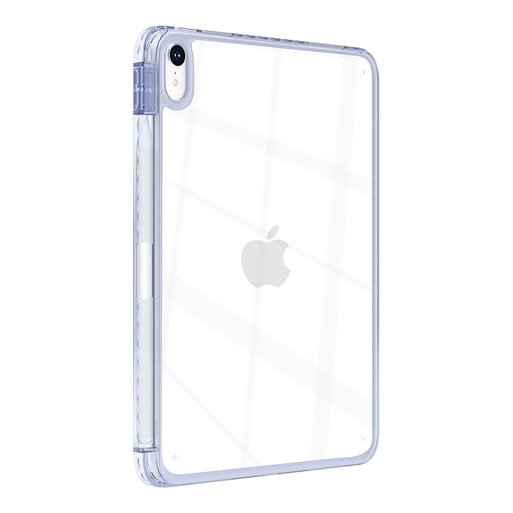 Transparent Colored Edge Case for iPad 7 (10.2") - Lavender
