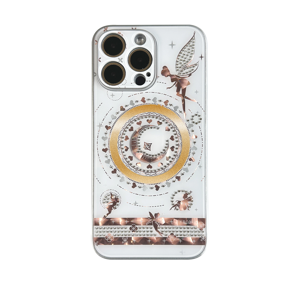 Golden Fairy Luxury Case for iPhone 15 Plus - White