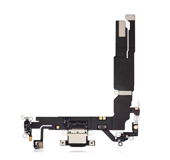 Charging Port Flex Cable For iPhone 16 (Premium) (Black)