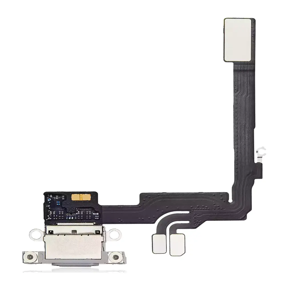 Charging Port Flex Cable Compatible For iPhone 16 Pro (Premium) (White Titanium)