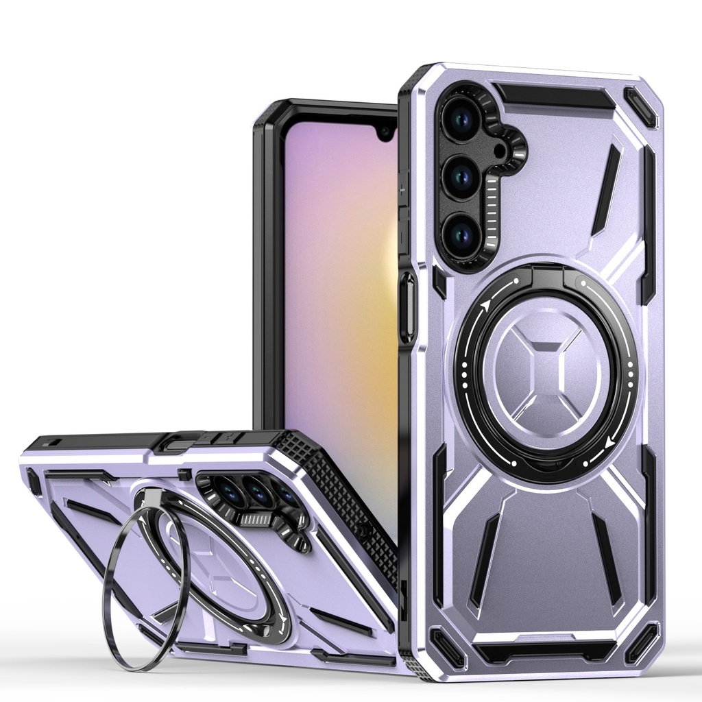 Armor Rotate Stand Case with Magsafe for Galaxy A16 5G - Light Purple