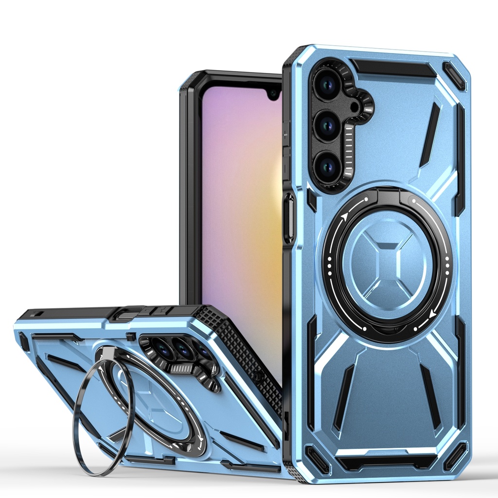 Armor Rotate Stand Case with Magsafe for Galaxy A25 - Light Blue