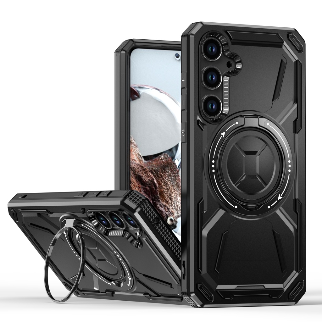 Armor Rotate Stand Case with Magsafe for Galaxy A35 - Black