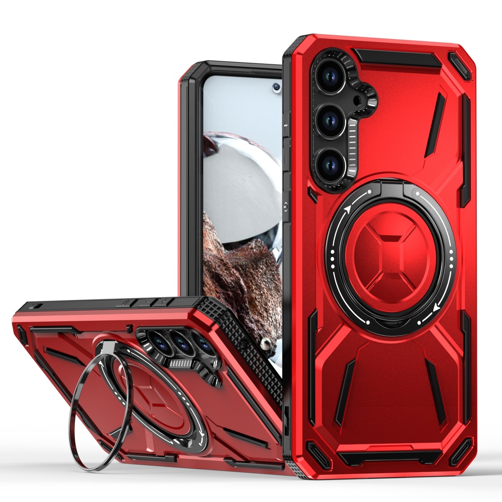 Armor Rotate Stand Case with Magsafe for Galaxy A35 - Red