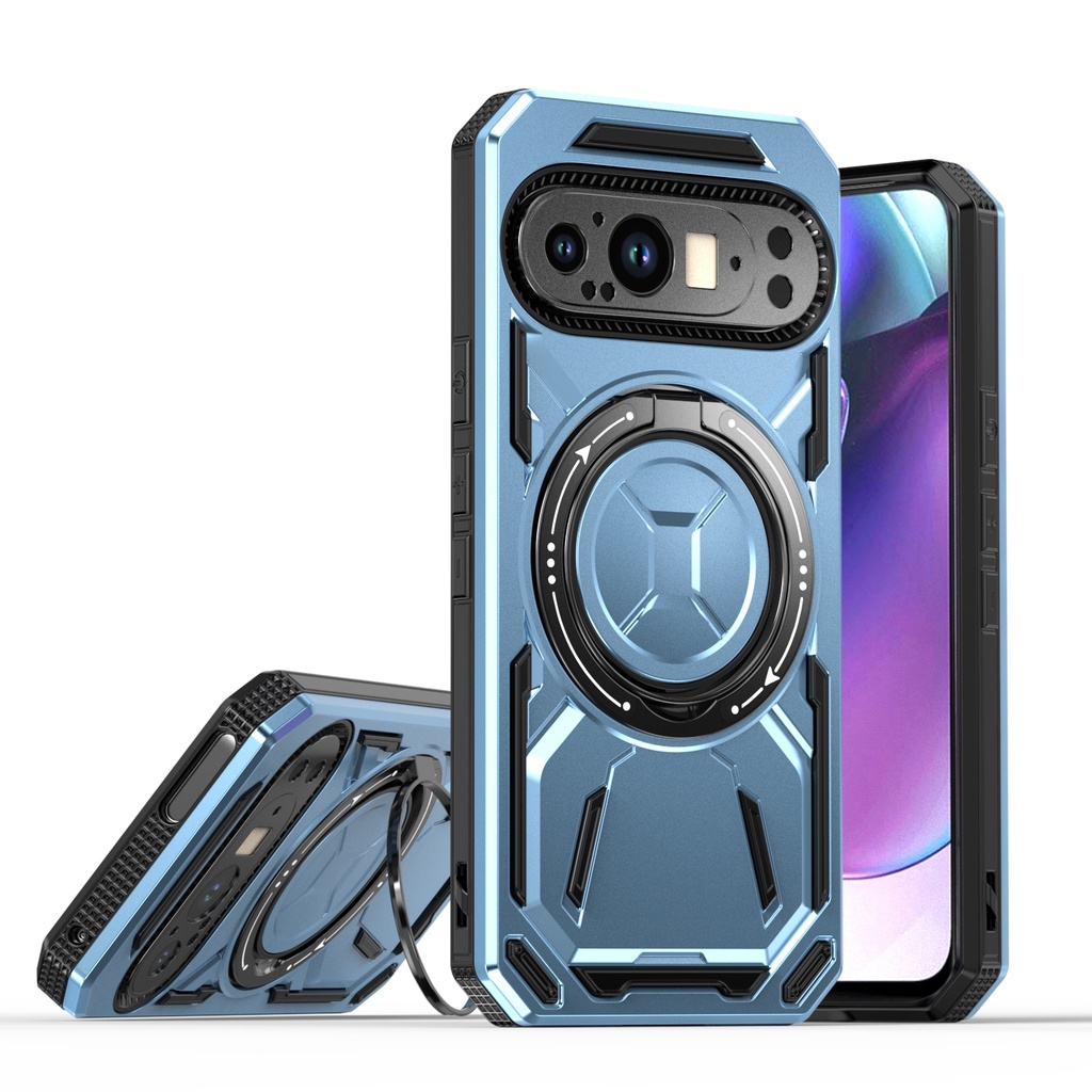 Armor Rotate Stand Case with Magsafe for Google Pixel 9 - Light Blue