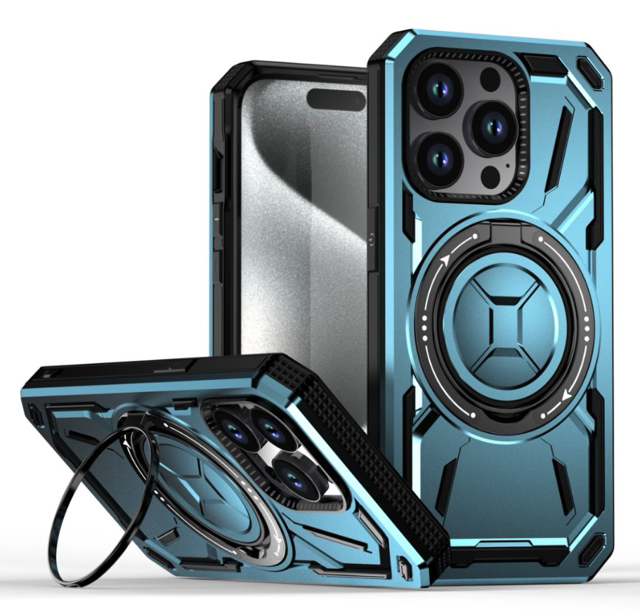 Armor Rotate Stand Case with Magsafe for iPhone 14 Pro - Light Blue