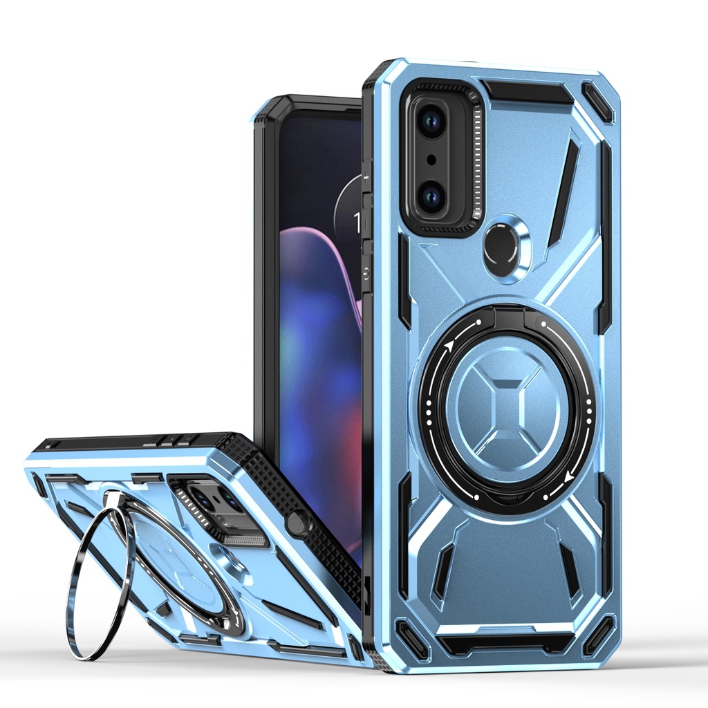 Armor Rotate Stand Case with Magsafe for MOTO G POWER 2022 (XT2165) / G PLAY 2023 (XT2271-5) - Light Blue