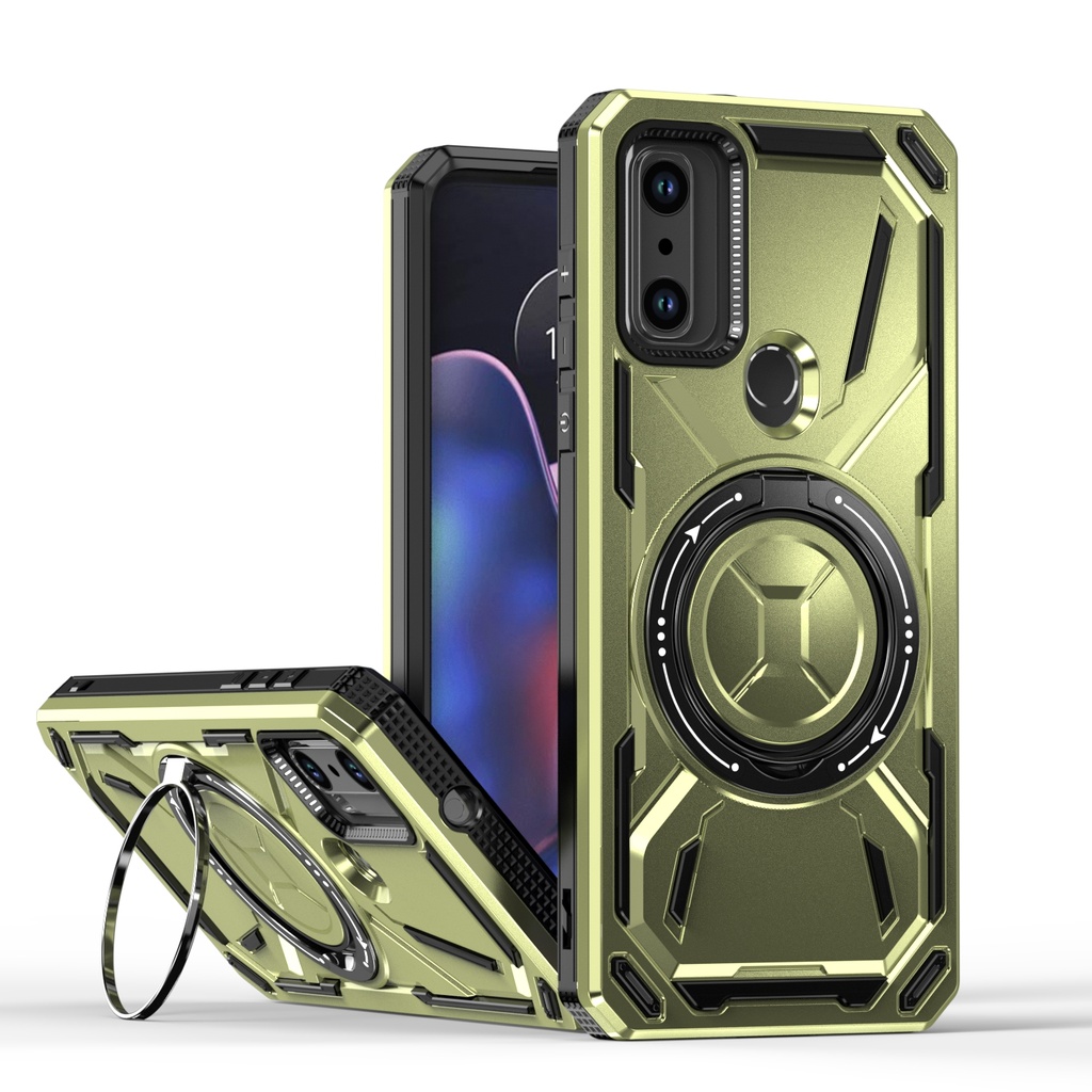 Armor Rotate Stand Case with Magsafe for MOTO G POWER 2022 (XT2165) / G PLAY 2023 (XT2271-5) - Army Green