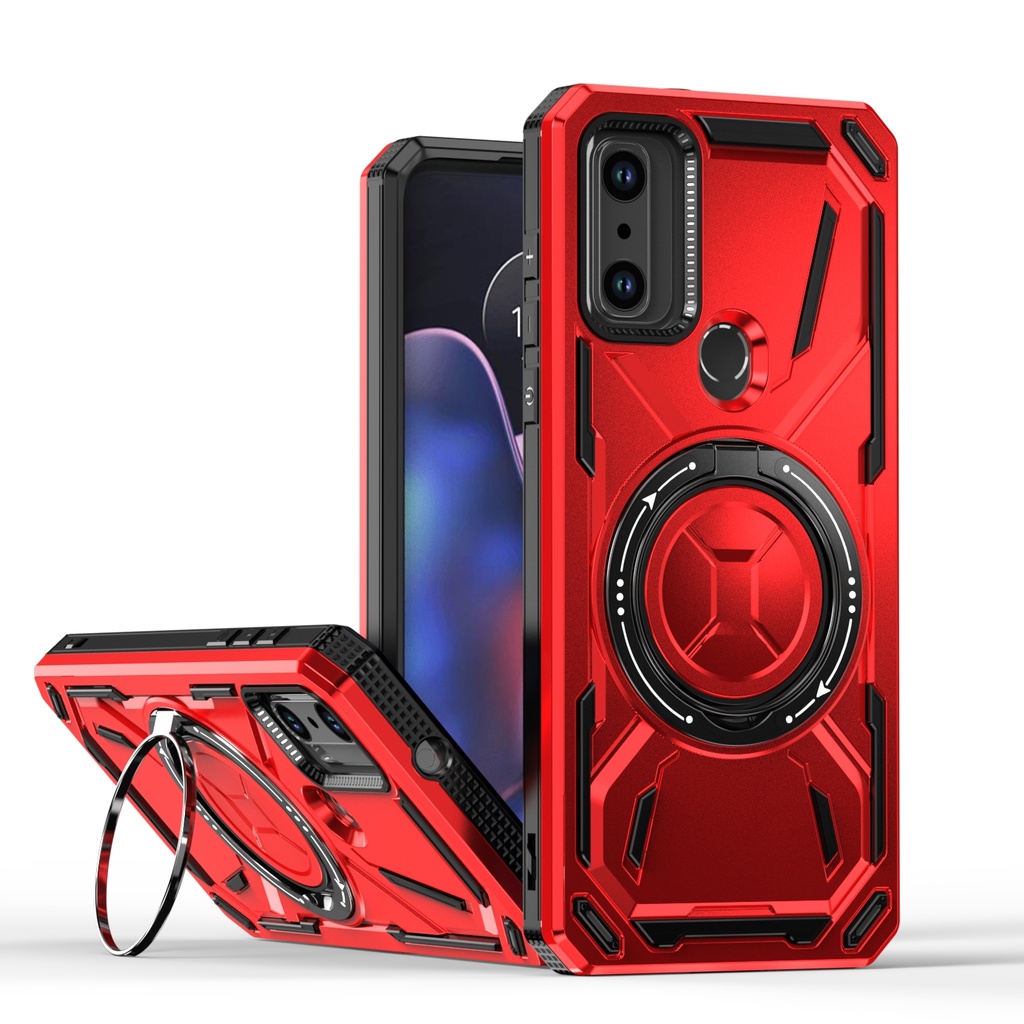 Armor Rotate Stand Case with Magsafe for MOTO G POWER 2022 (XT2165) / G PLAY 2023 (XT2271-5) - Red