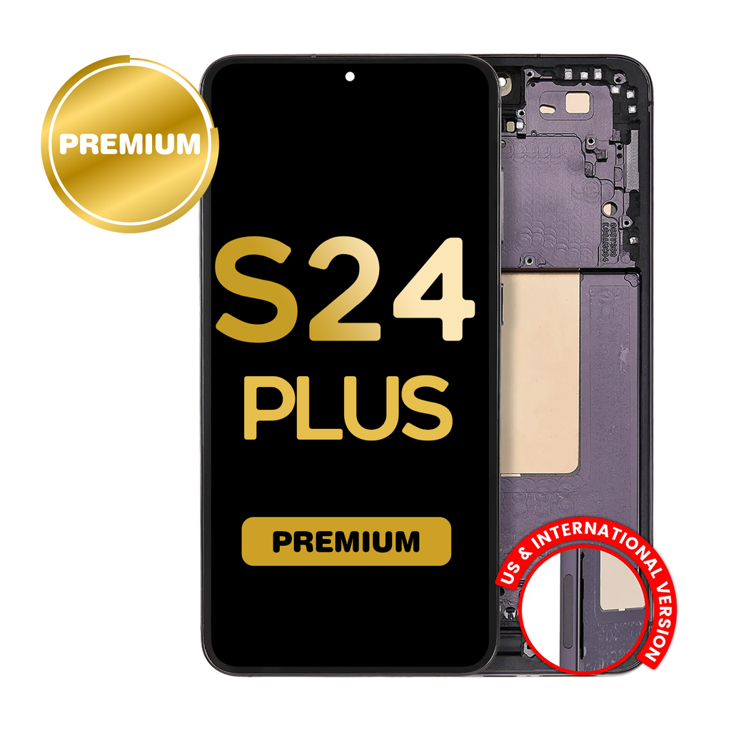 OLED Assembly for Samsung Galaxy S24 Plus (S926) with Frame - Black (Premium)