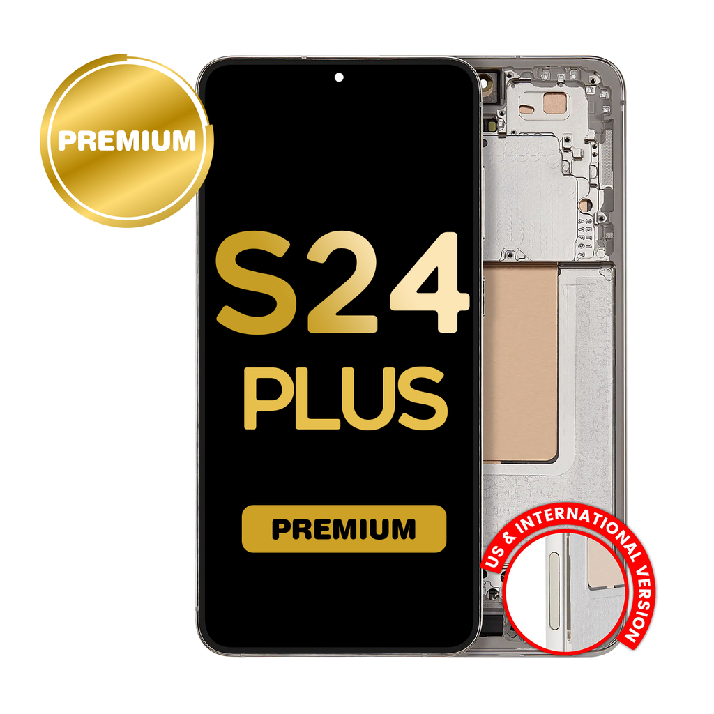 OLED Assembly for Samsung Galaxy S24 Plus (S926) with Frame - Yellow (Premium)