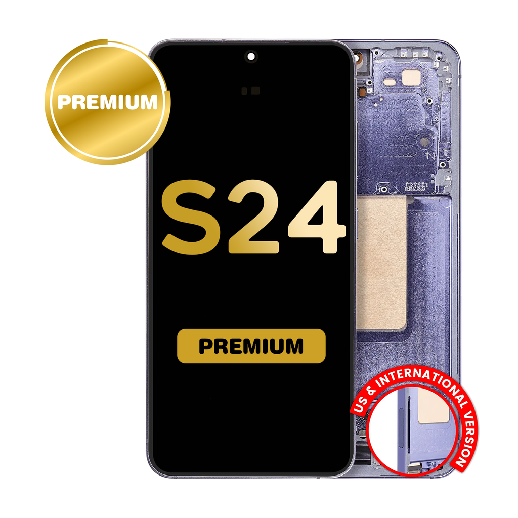 OLED Assembly for Samsung Galaxy S24 (S921) with Frame - Violet (Premium)