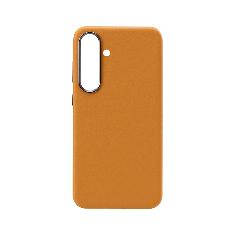 Leatherette Case with inner Magsafe for Galaxy S25 / S24 - Brown