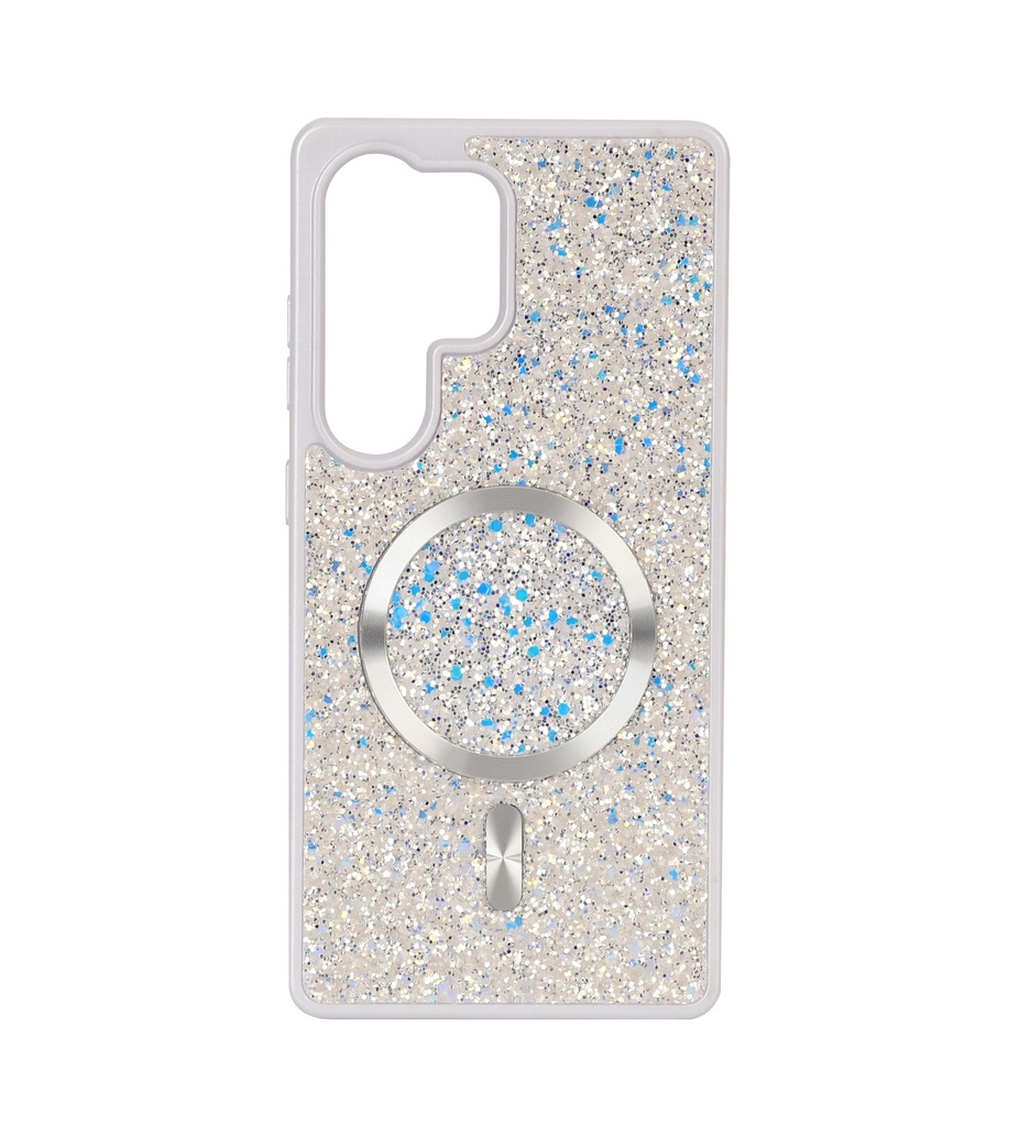 Blinged Case with Magsafe for Galaxy S25 / S24 - White