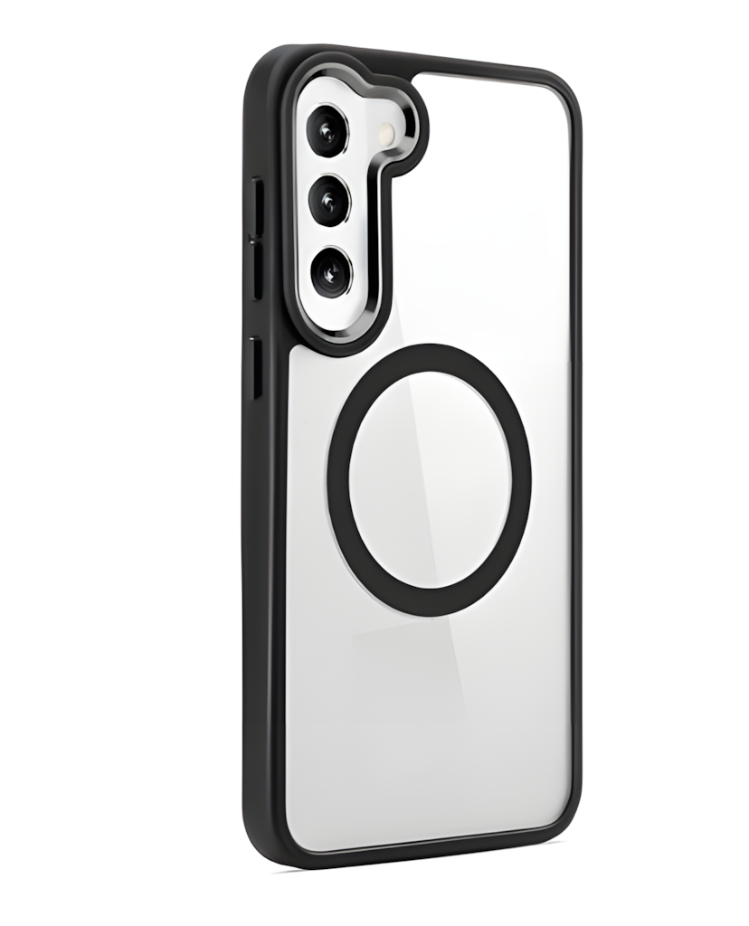 Metal Wireless Charging Case for Galaxy S25 Plus / S24 Plus - Black