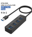 Onten 5305 4 in 1 USB 3.0 4-Port HUB (Black)