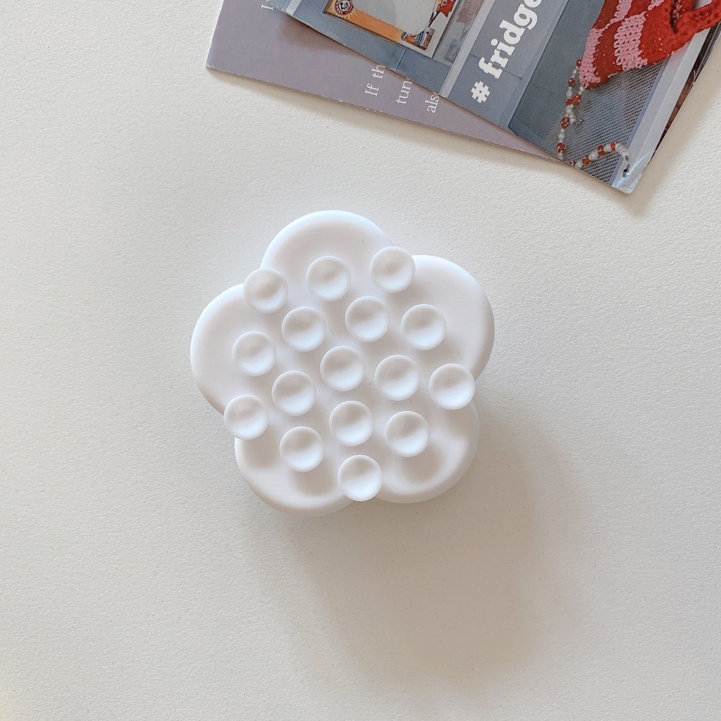 Octogrip Silicone Suction Grip Flower (Phone Adhesive Mount) - White