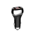 LDNIO C2 36W QC 3.0 Fast Car Charger LED Display with USB A to USB-C Charging Cable (3 ft) (Black)