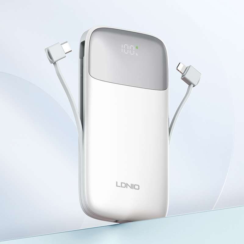 LDNIO PQ20 20000 mAh 22.5W Power Bank Digital Display (White) (Ground Shipping Only) 