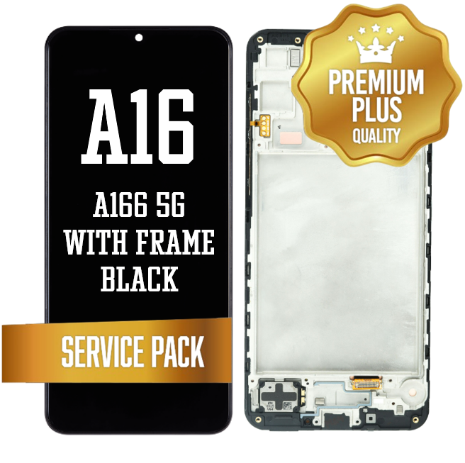 OLED Assembly For Samsung Galaxy A16 5G (A166/2024) with Frame - Black (Service Pack)