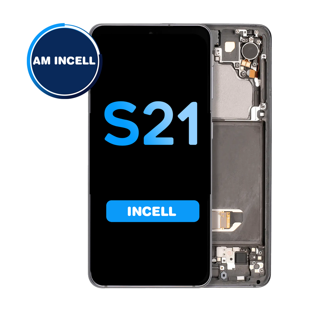 LCD Assembly for Samsung Galaxy S21 5G (G991) with Frame - (Does not support Fingerprint) - Phantom Gray (Aftermarket - Incell)