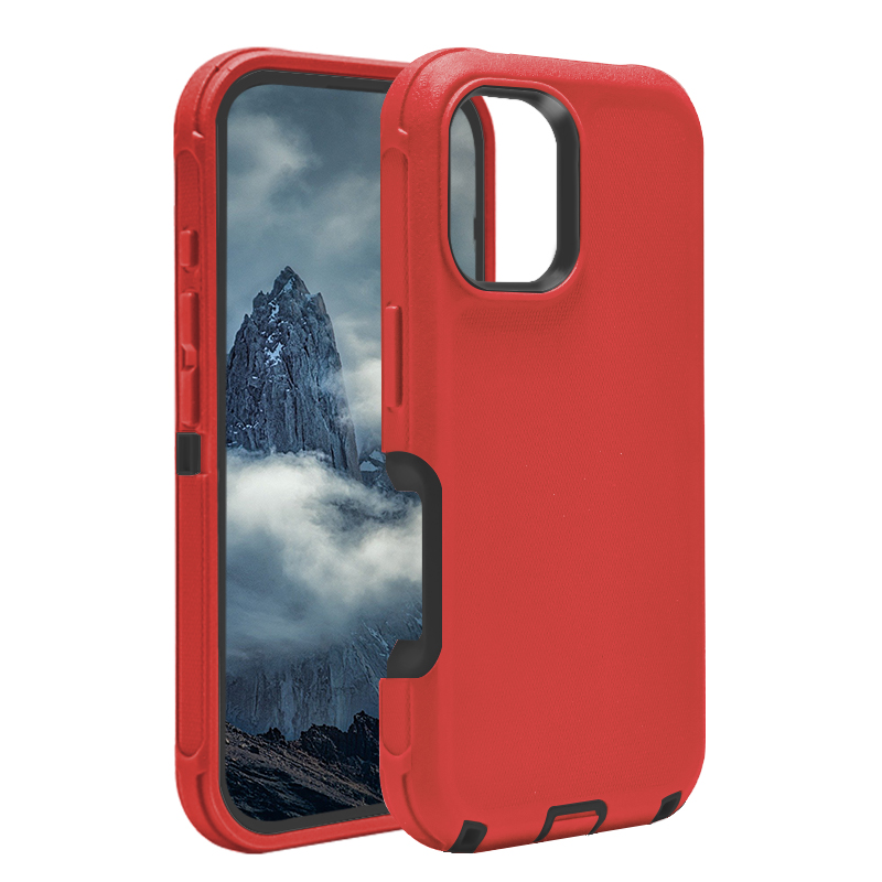 DualPro Protector Case for iPhone 16 (2025 Design) - Red & Black
