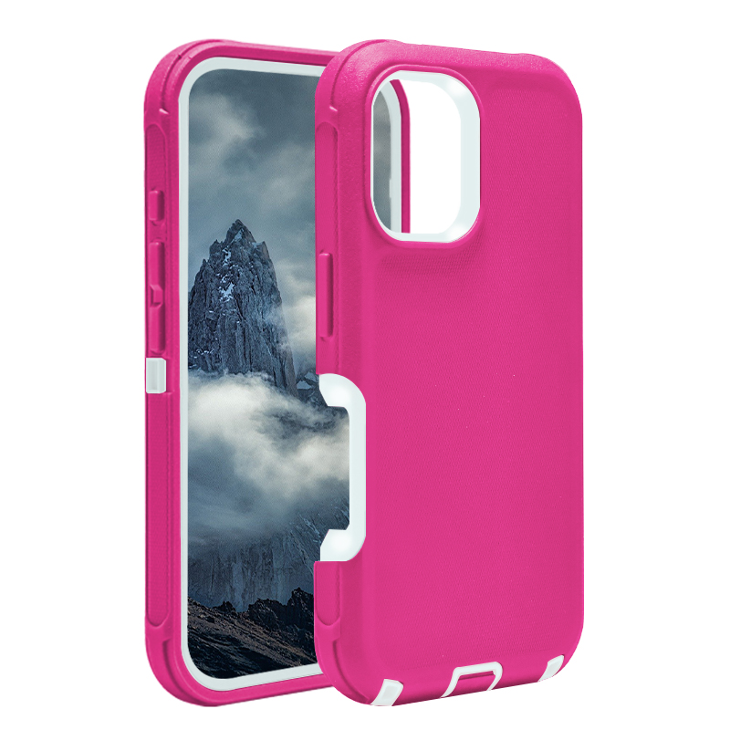DualPro Protector Case for iPhone 16 Plus (2025 Design)- Pink & White