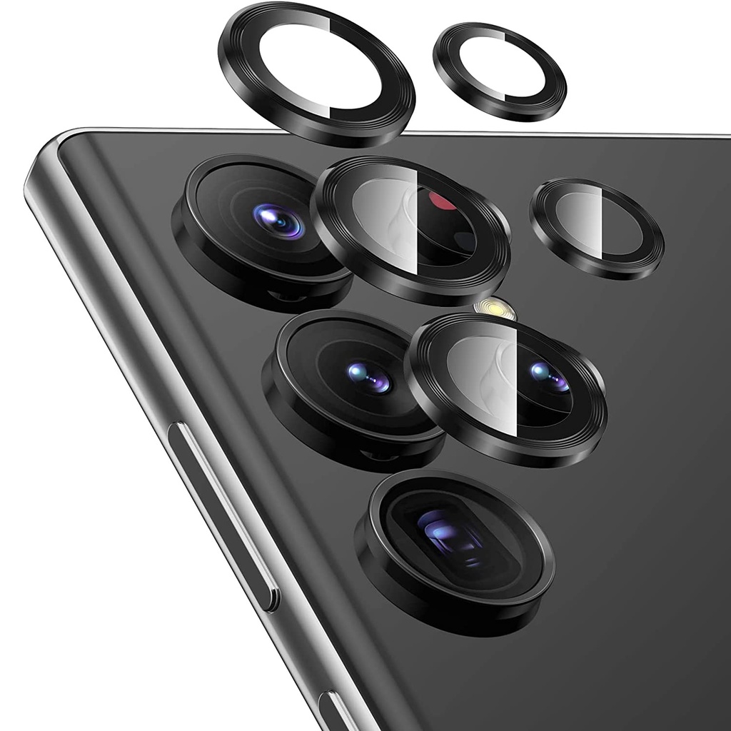 Ring Camera Lens w/HD Tempered Glass for Samsung S25 Ultra (Black)