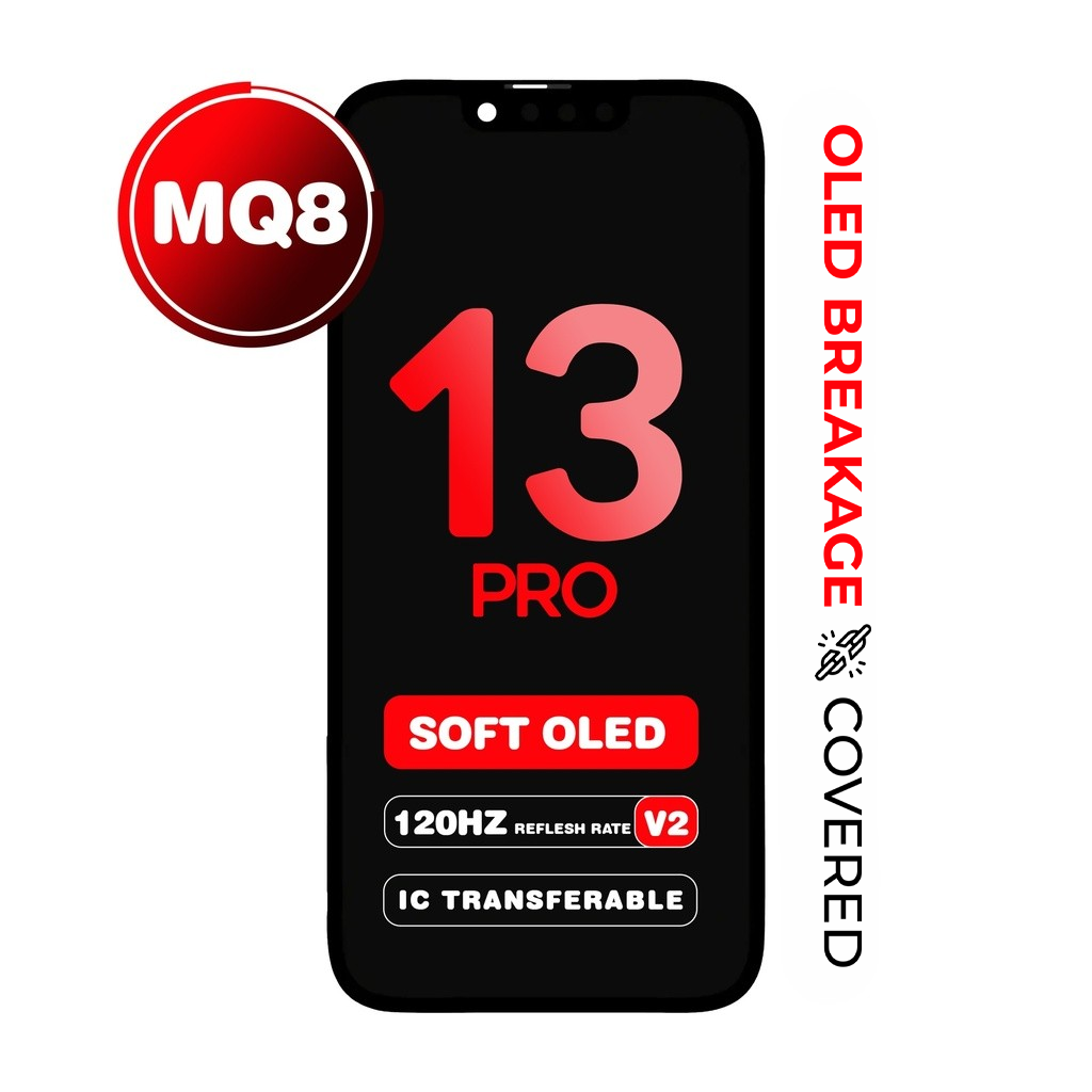 [LCD-I13P-SOL-120] OLED Assembly for iPhone 13 Pro - 120 Hz (MQ8 v2 / Soft OLED) (IC Transferable)
