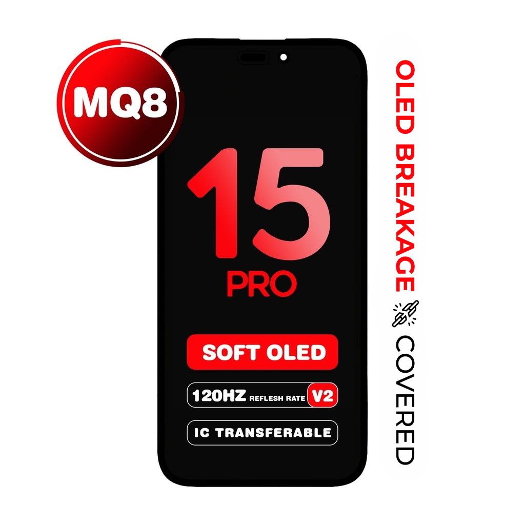 OLED Assembly for iPhone 15 Pro - 120 Hz (MQ8 v2 / Soft OLED) (IC Transferable)