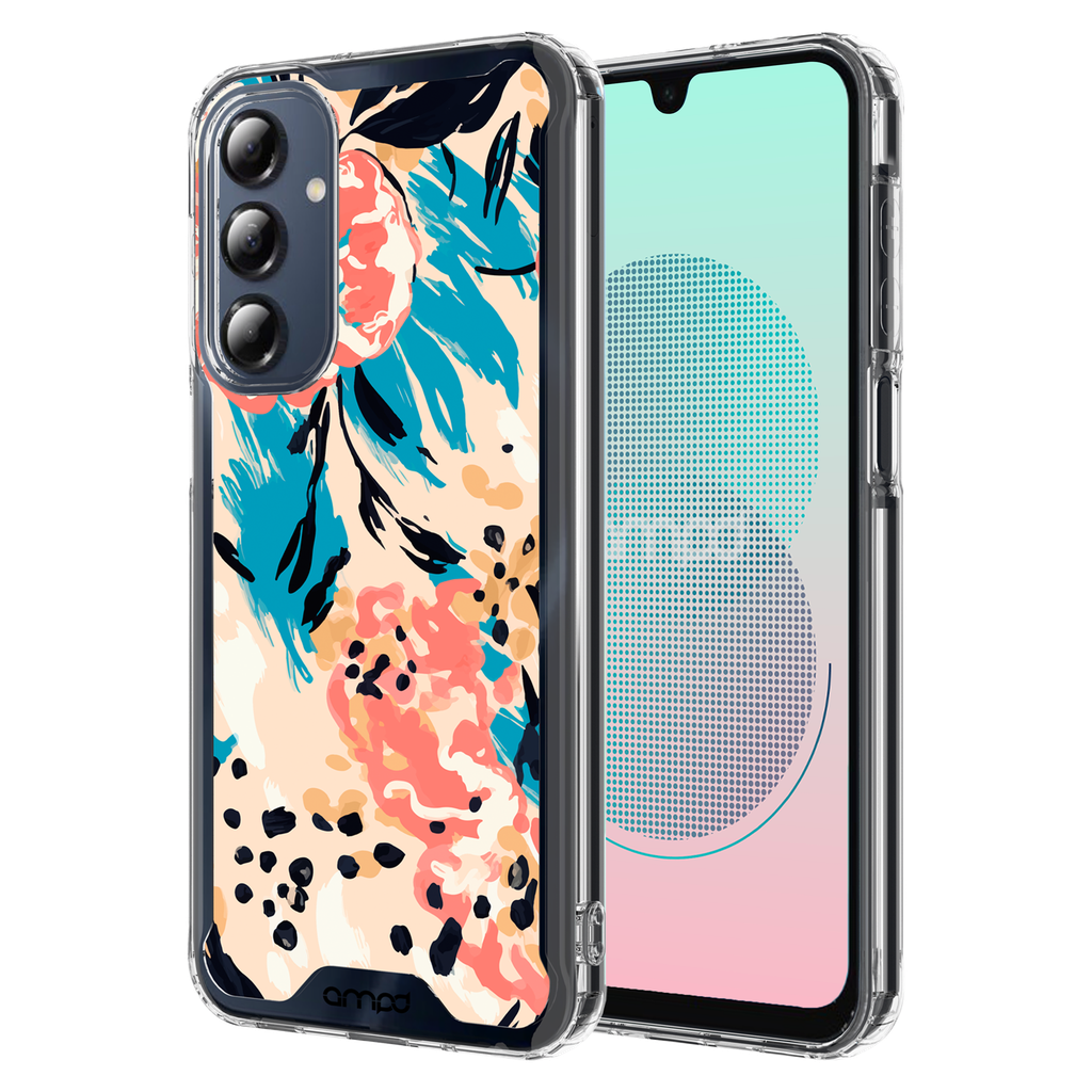 Ampd - Tpu   /   Acrylic Hd Print Crystal Clear Case For Samsung Galaxy A16 5g - Blue Flower Blossom Pattern