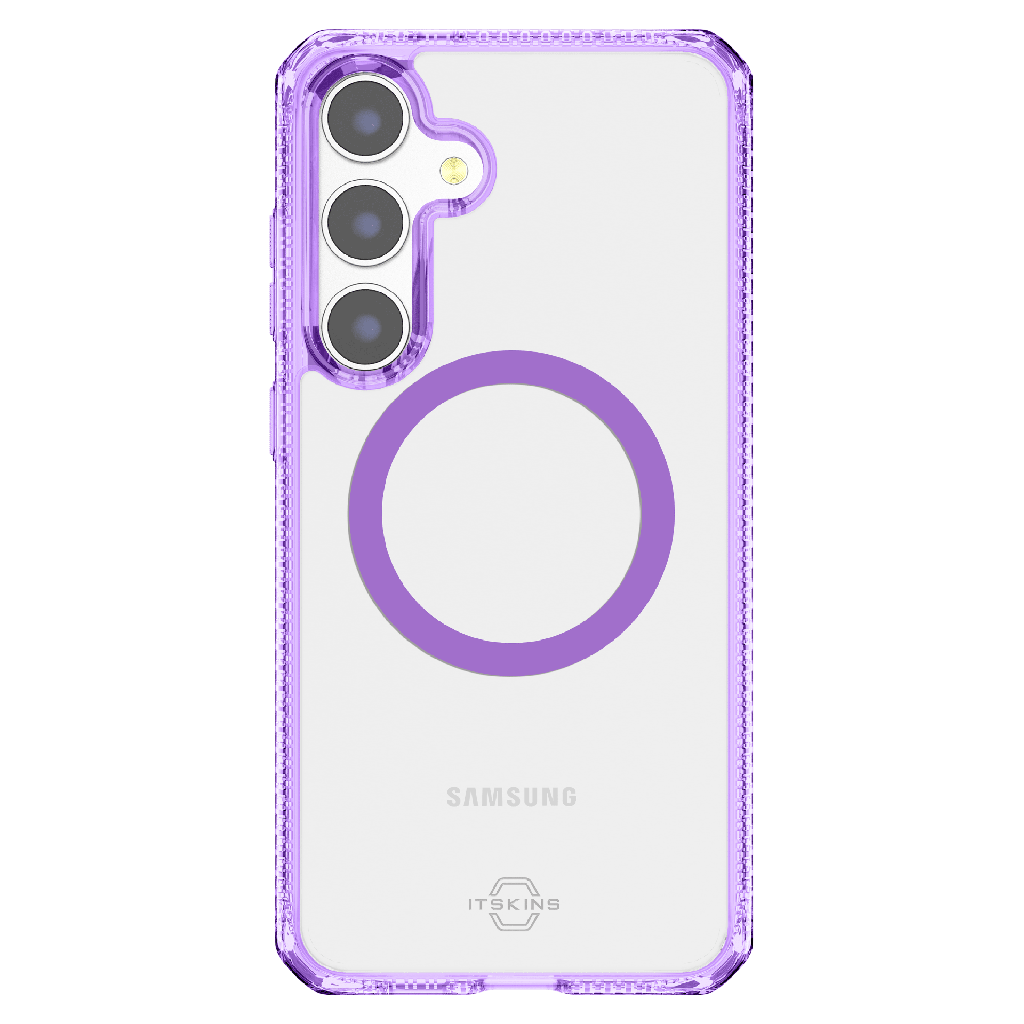 Itskins - Hybridr Clear Magsafe Case For Samsung Galaxy S25 - Light Purple And Transparent