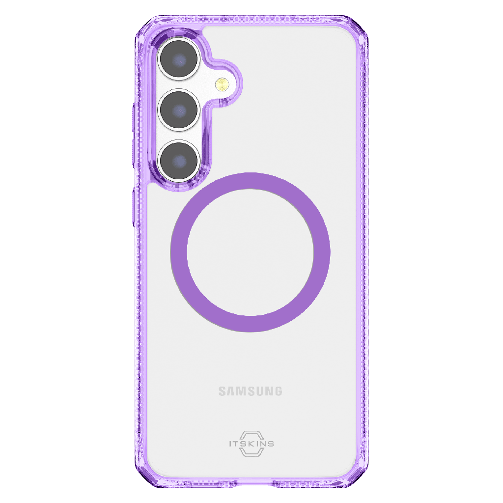 Itskins - Hybridr Clear Magsafe Case For Samsung Galaxy S25 Plus - Light Purple And Transparent