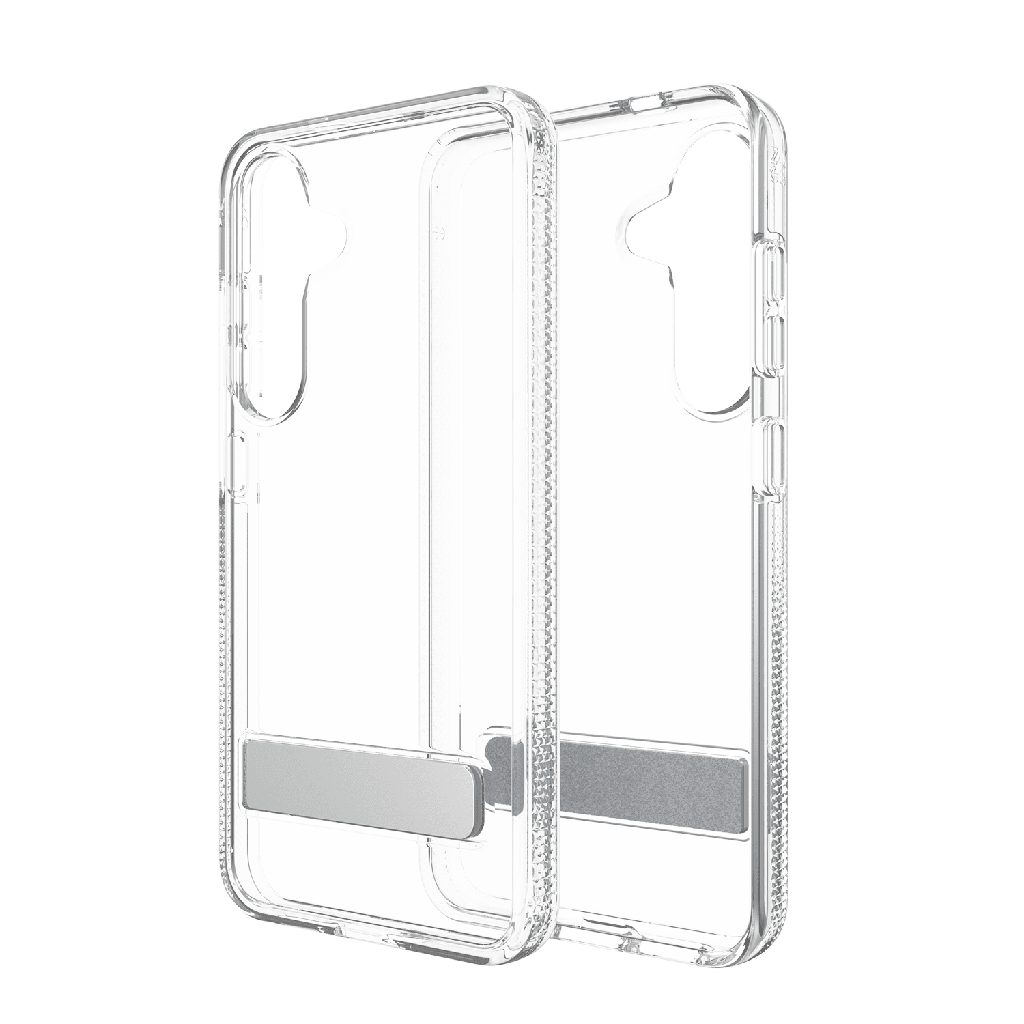 Zagg - Crystal Palace Case With Kick Stand For Samsung Galaxy S25 - Clear