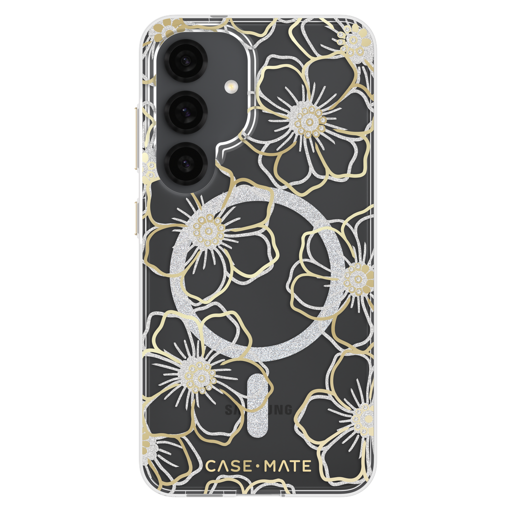 Case-mate - Floral Gems Case With Magnet For Samsung Galaxy S25 - Gold