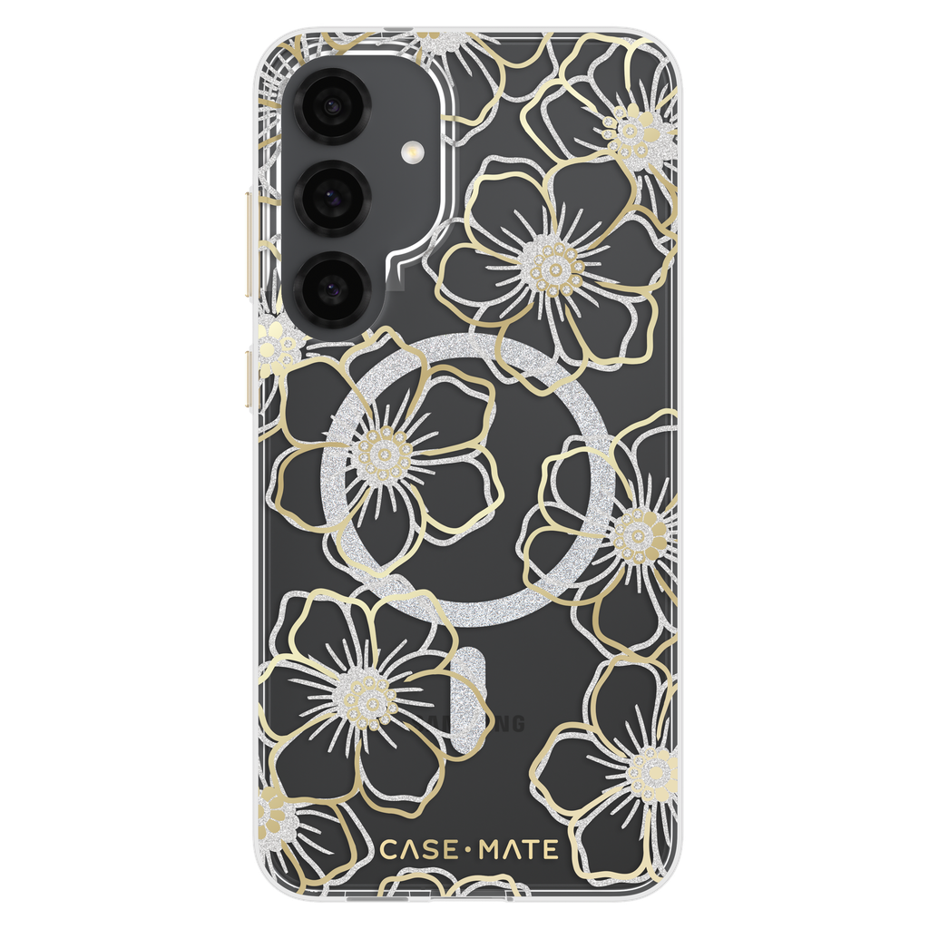 Case-mate - Floral Gems Case With Magnet For Samsung Galaxy S25 Plus - Gold