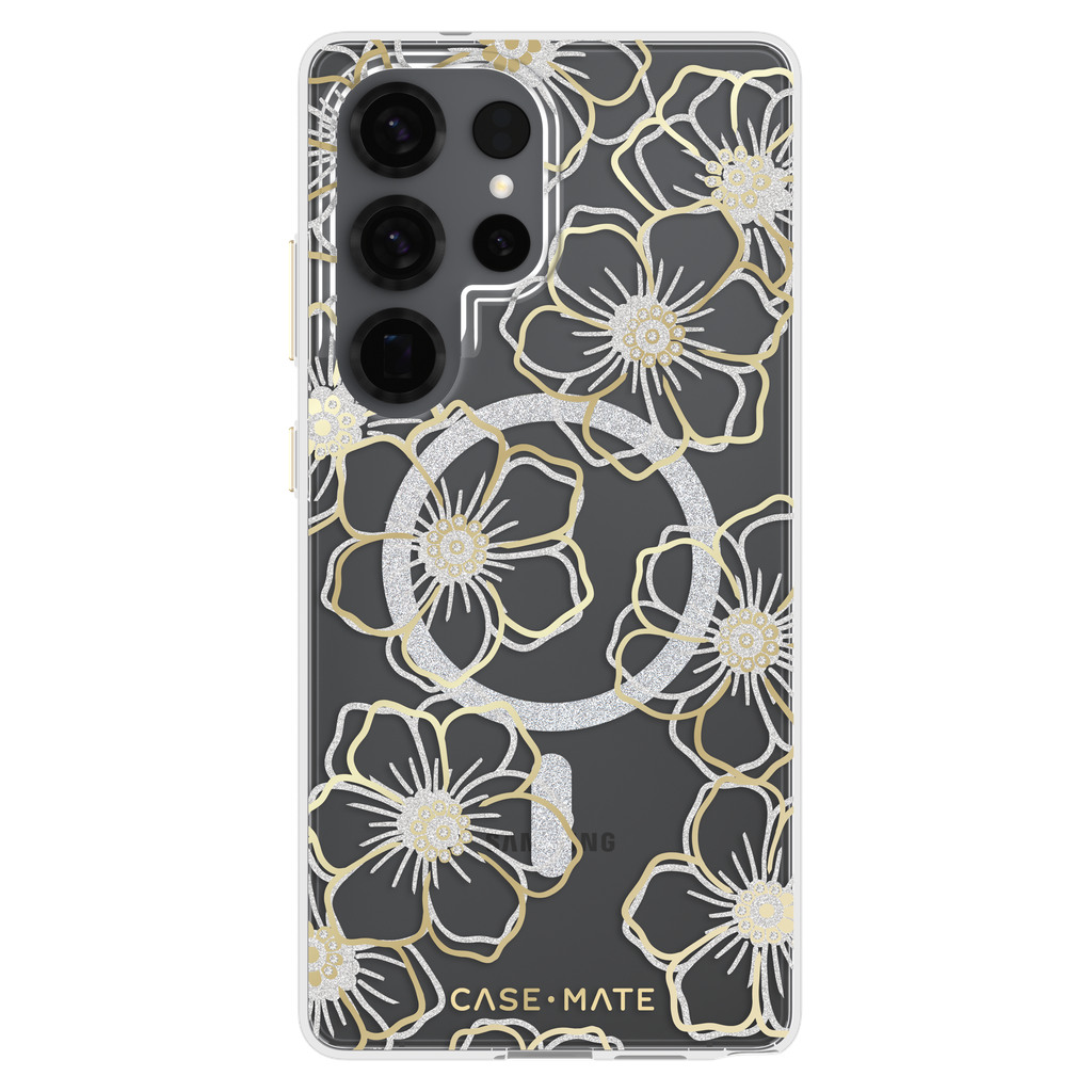 Case-mate - Floral Gems Case With Magnet For Samsung Galaxy S25 Ultra - Gold