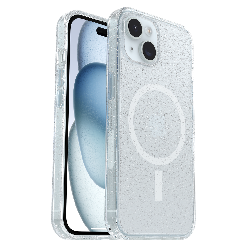 Otterbox - Symmetry Clear Magsafe Case For Apple Iphone 15   /   Iphone 14   /   Iphone 13   /   Iphone 16e - Stardust 3.0