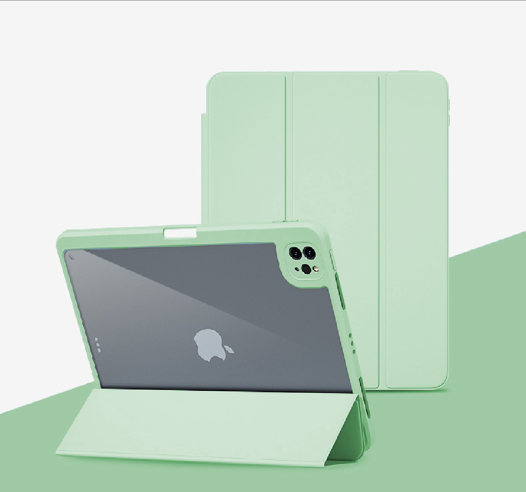 Clear Back Magnet Case for iPad 11 (2025) / iPad 10 (2022) - Light Green