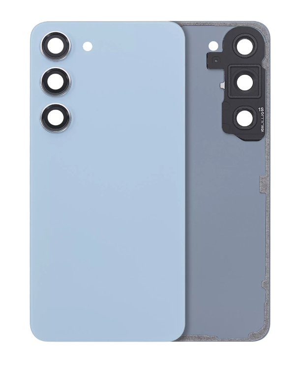 Back Cover Glass With Camera Lens For Samsung Galaxy S23 5G (No Logo) (Blue)