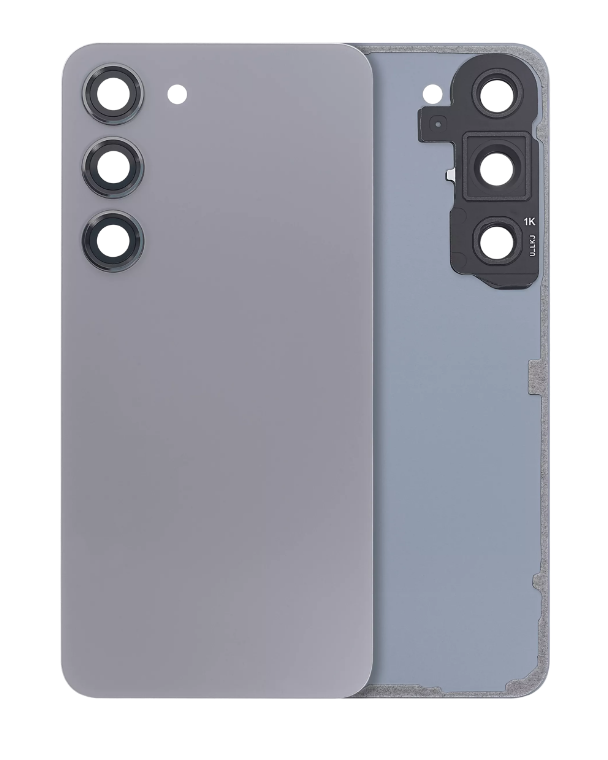 Back Cover Glass With Camera Lens For Samsung Galaxy S23 5G (No Logo) (Graphite)