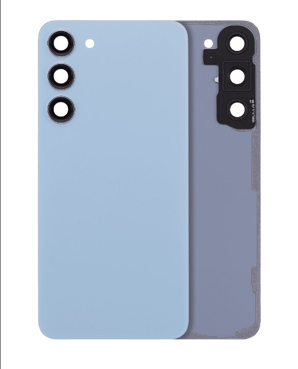 Back Cover Glass With Camera Lens For Samsung Galaxy S23 Plus 5G (No Logo) (Blue)