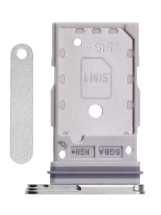 Dual Sim Card Tray For Samsung Galaxy S24 FE 5G (Premium) (White)