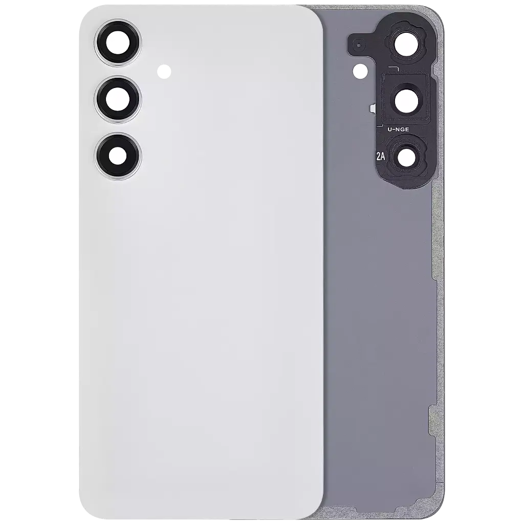 Back Cover Glass With Camera Lens For Samsung Galaxy S24 Plus 5G (No Logo) (Marble Gray)