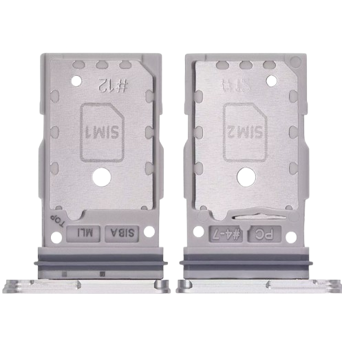Dual Sim Card Tray For Samsung Galaxy S24 5G / S24 Plus 5G (Premium) (Marble Gray)