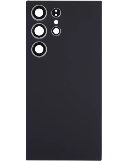 Back Cover Glass With Camera Lens For Samsung Galaxy S24 Ultra 5G (No Logo) (Titanium Black)