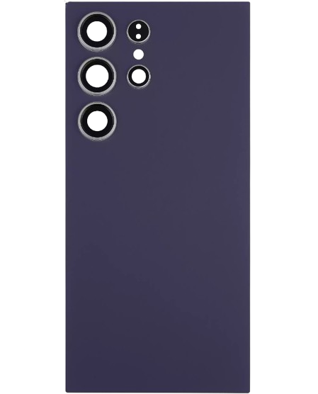 Back Cover Glass With Camera Lens For Samsung Galaxy S24 Ultra 5G (No Logo) (Titanium Violet)
